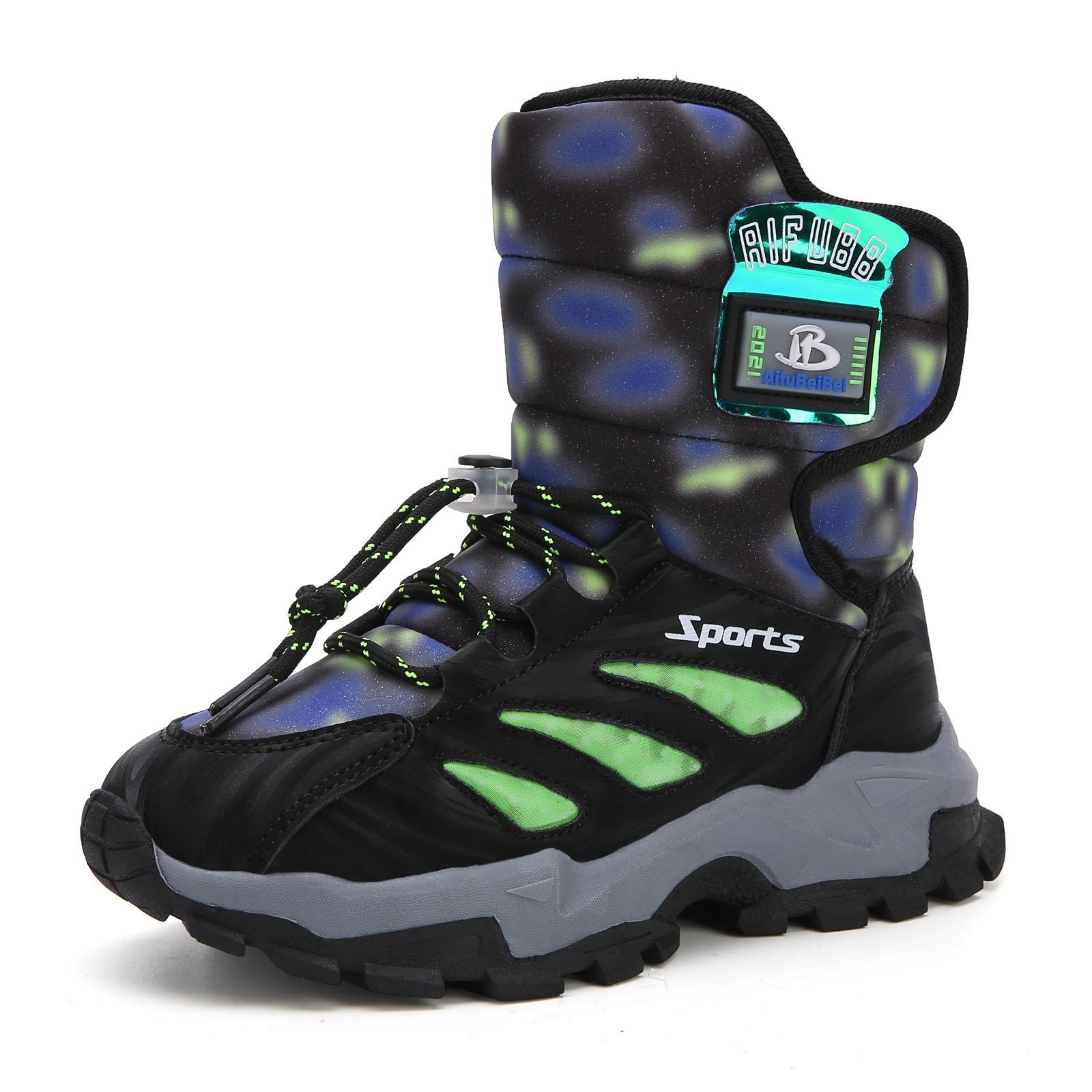 

Детские зимние ботинки новинка 2025 мальчиковые зимние ботинки на толстой подошве утепленные термохлопковые ботинки девичьи хлопковые ботинки 33