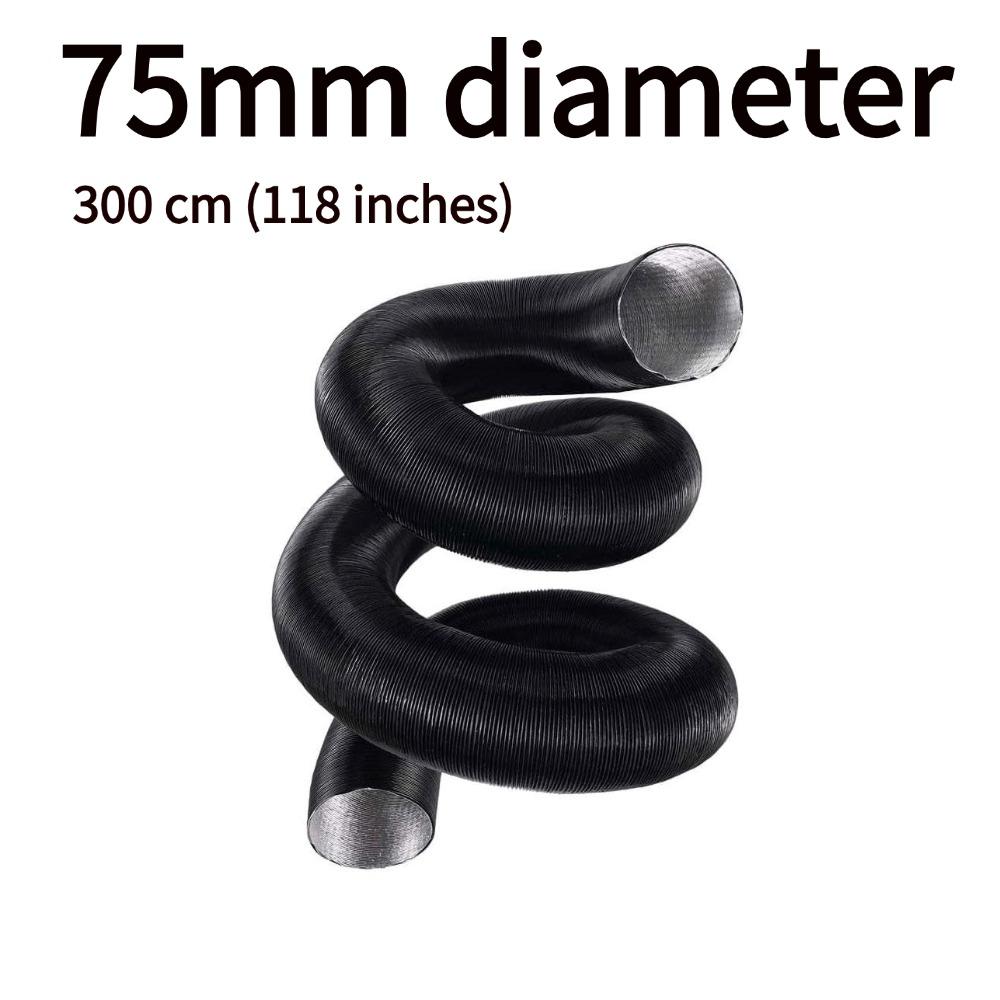 2m Parking Heater Duct Ducting Pipe Hose Black For Webasto Eberspacher Heater 42/60/75mm Car Camper Air Diesel Parking Tube