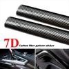 7D Carbon Fiber Car Film Interior Moulding Stickers PU Leather Gap Filler DIY Braid Trim Strip Universal Self Adhesive Sticker