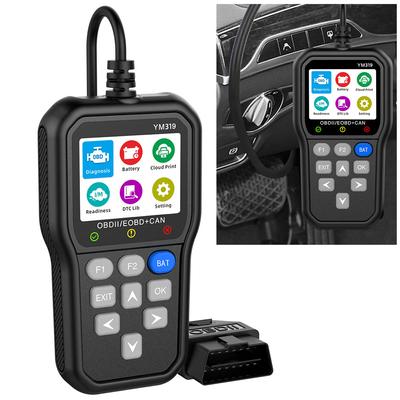 Тестер акумулятора Сканер OBD2 YM319 Багатомовний Перевірка системи двигуна Автомобільний діагностичний інструмент Зчитувач кодів Читання інформації про автомобіль