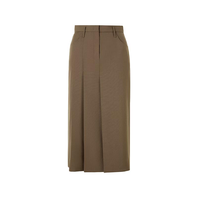 

Langzi A-Line Wool Midi Skirt S