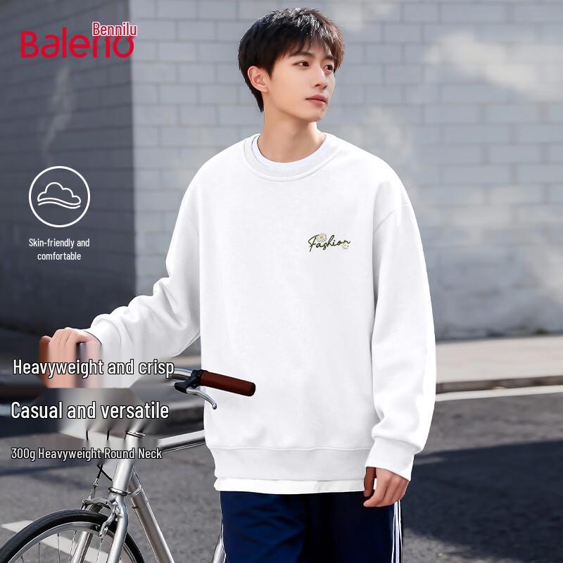 

Baleno Men s American Retro Knit Round Neck Sweatshirt 3XL