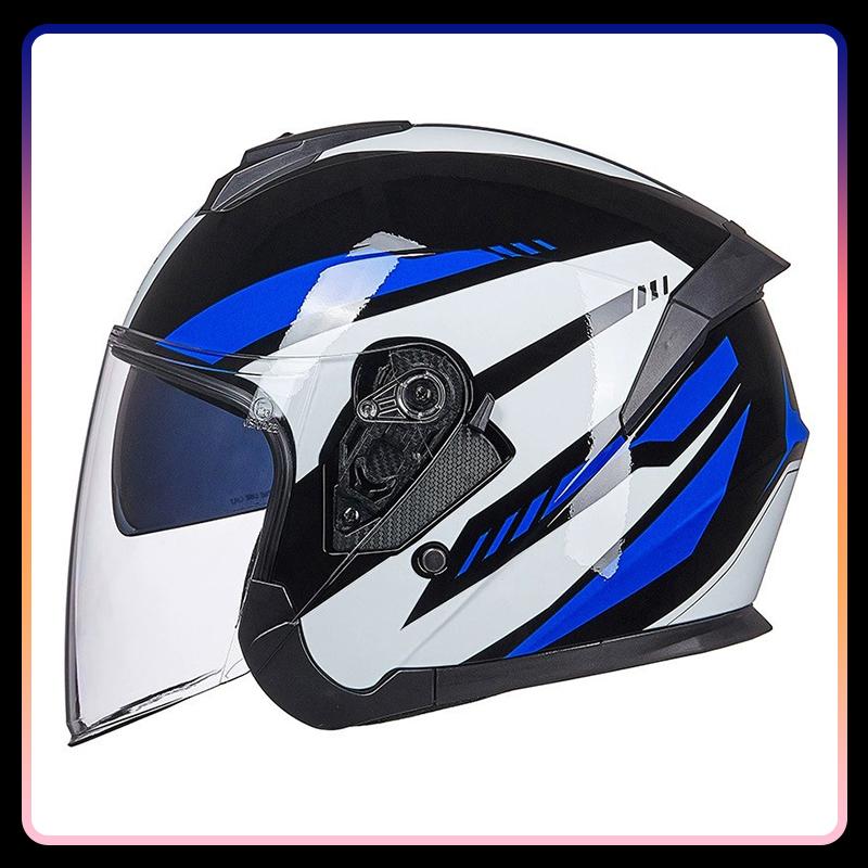 3/4 Open Face Motorcycle Helmets Racing Electric Jet Helmet Men Women Open Half Face Helmet Moto Street Four Seasons DOT