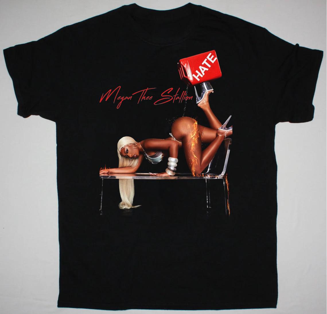 Megan Thee Stallion Signature For Fans Black T-Shirt Cotton S разноцветный