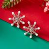 Rhinestone Christmas Stud Earrings Pearl Xmas Dangle Earrings Delicate Snowflake Earrings  Party