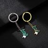 Ethnic Style Enamel Pendant Keychain - European & American Hot Selling Titanium Steel Decor for Men & Women
