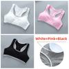 3PC Girl Training Bras Teens Underwear Solid Color Sport Young Racerback Training Crop Top