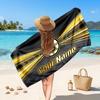 Boston Bruins Customized Name Text Beach Towel, Soft Absorbent Towel Beach Pool Travel Personal Gift