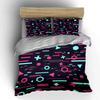 Geometric Neon Pattern Design Bedding Duvet Cover Set  (1*Duvet Cover 2*Pillowcases, Without Duvet Insert)