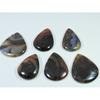06Pcs Natural Montana Agate Pear Cabochon Loose Gemstone 268Cts. Lot C-487