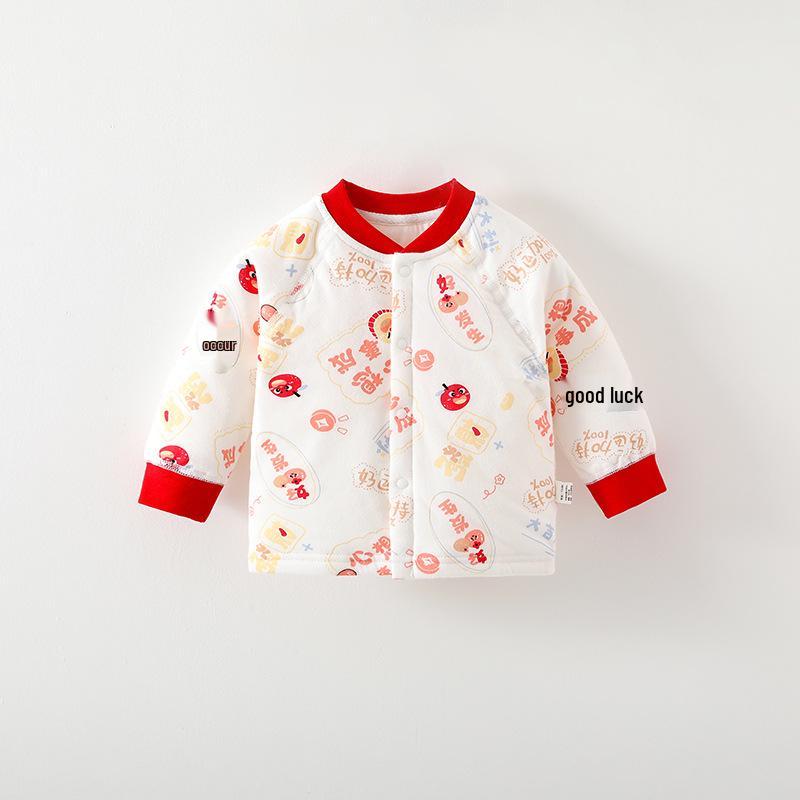 Class A Pure Cotton Baby Top - Warm, Boneless, Unisex Newborn Home Wear