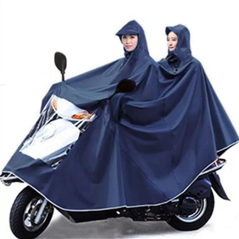 Authentic Raincoat for Electric Bikes and Motorcycles, Rain Poncho for Adult Riding, Single or Double Rider, Enlarged Size