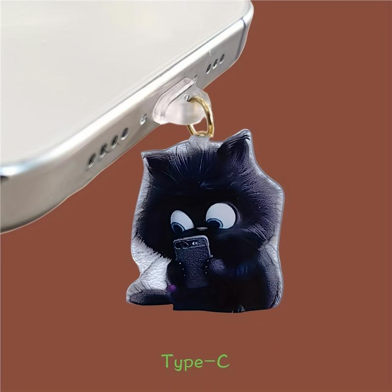 

Cat-Themed Acrylic Dust Plug for iPhone/Type-C Android Apple Charging Port