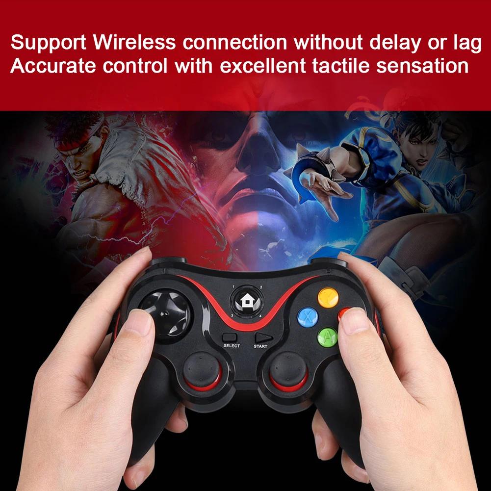 V8 Wireless Game Controller 24G Dual Vibration Gamepad Compatible with Android iOS PC PS3 Switch Mobile Phone Long Battery Life