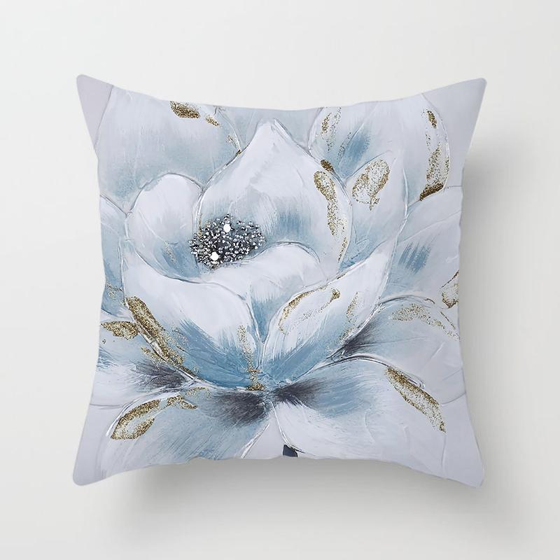 Flower Printing Pillows Decor Home Decorative  Car Sofa Cushion Cover Bed Pillowcase Bird Pillow