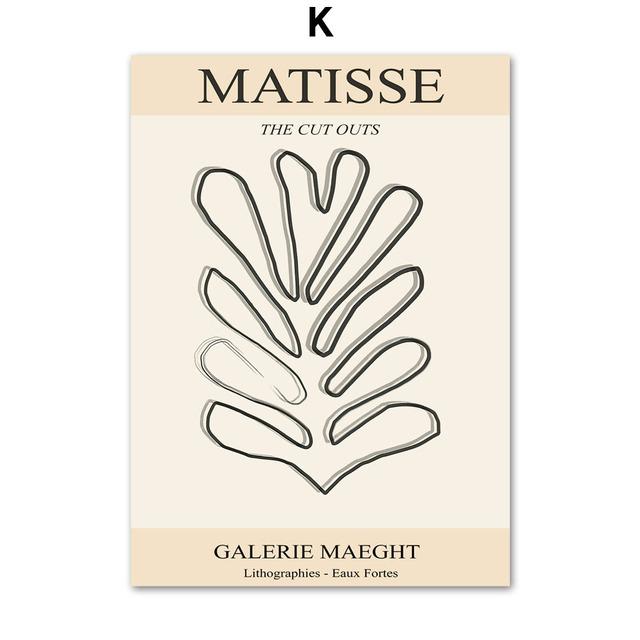 Matisse Colorful Coral Shapes Wall Art Canvas Painting Nordic Posters And Prints Abstract Wall Pictures For Living Room Decor