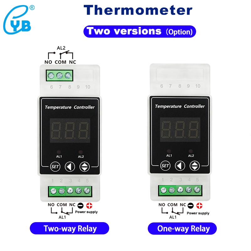 YB103TM din rail thermostat 220V with sensor Electronic thermometer Thermal relay incubator digital meter temperature controller
