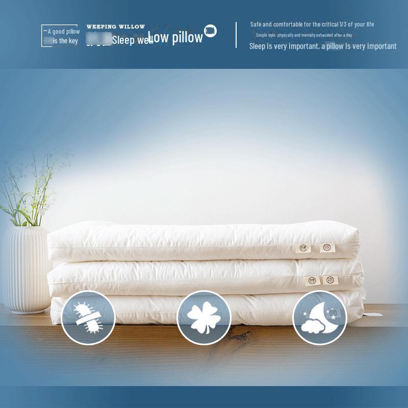 Duo Xi Ai Mei Children's Cotton Pillow - Medium/Low Softness for Home/Hotel.