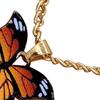 Butterfly Necklace Realistic Exquisite Elegant Gold Butterfly Necklace for Mother Girlfriend Friends