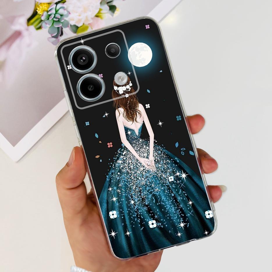 For Xiaomi Poco X6 5G Case PocoX6 Pro New Fashion Painted Cover Clear Silicone Phone Case For Xiaomi Poco X6 Pro X6Pro 5G Bumper