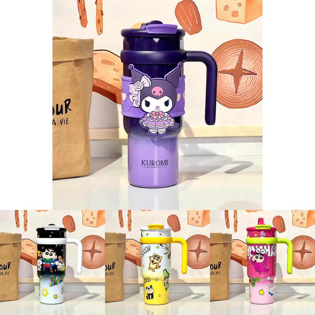 Crayon Shinchan Cartoon Style Reusable Thermos With Handle For Kids And Teens