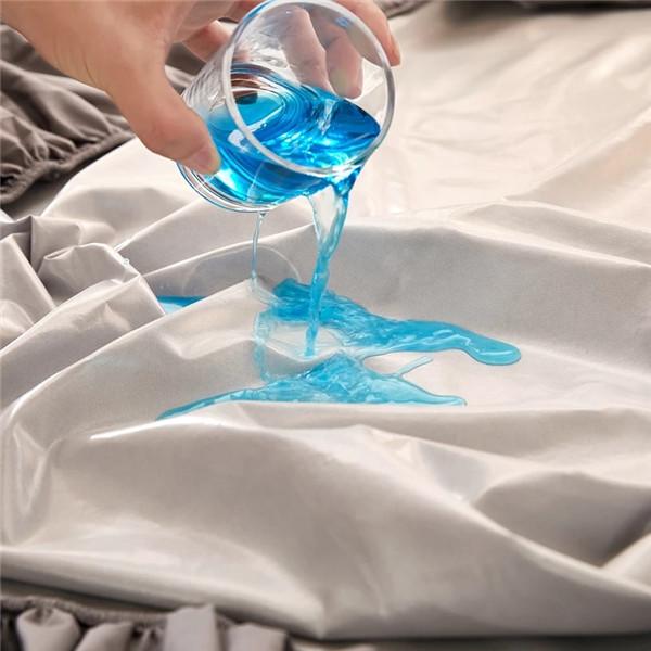 Super Waterproof Bed Fitted Sheet Mattress Cover Bedding Adjustable Protector Cover Deep Pocket Bed Cover Waterproof Solid Bedspread