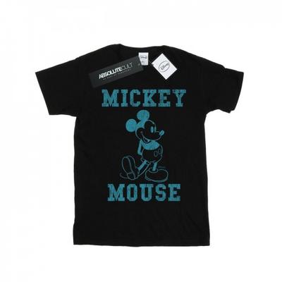 Womens/Ladies Mickey Mouse Distressed Kick Mono Cotton Boyfriend T-Shirt