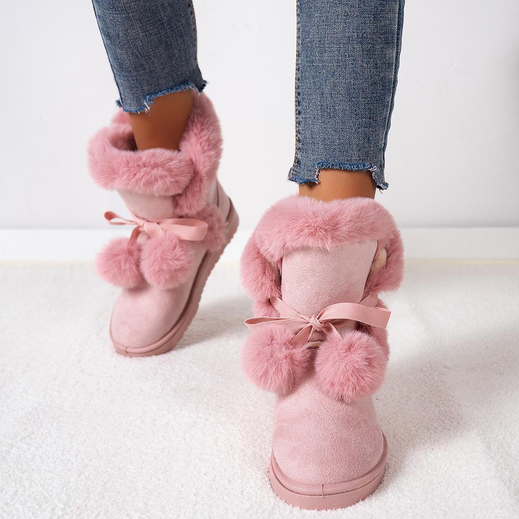 Nye snøstøvler dame vinter stor størrelse bomullsstøvler bomullssko dusk dame medium skaft varme allsidige avslappede damesnøstøvler