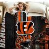 Cincinnati Bengals Print Flannel Blanket High Quality Warm Comfortable Cover for All Seasons Perfect for Gifts Home Decor