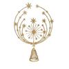 Gold Glitter Christmas Topper Decor Iron Xmas Tree Ornament  Holiday Party