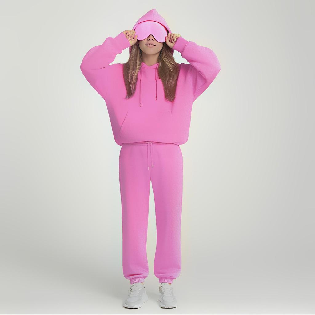2025 Autumn/Winter Raglan Sleeve Sweatshirt & Zipper Pocket Long Pants Set