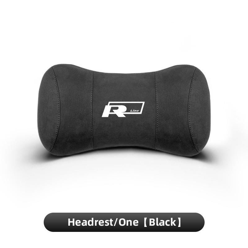 Car Seat Safety Headrest Pad Auto Emblem Neck Pillow For VW Golf Polo Tiguan Touran Jetta Passat CC T5 GTI Arteon T-Cross Beetle Zl9