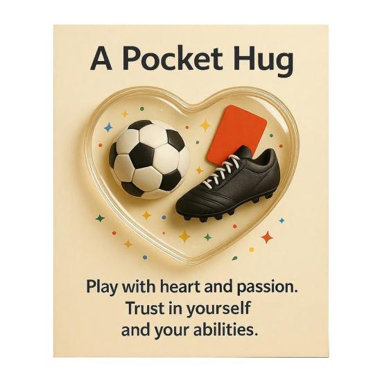 Sports-Themed Pocket Hug Football Golf Tennis Soccer Baseball Pocket Hug Heart Token Emotional Support Gift