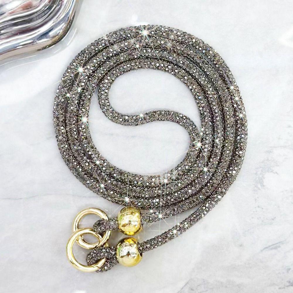 Bright Rhinestone Phone Lanyard Bling Bling Phone Case Chain Straps  Phone Accessories