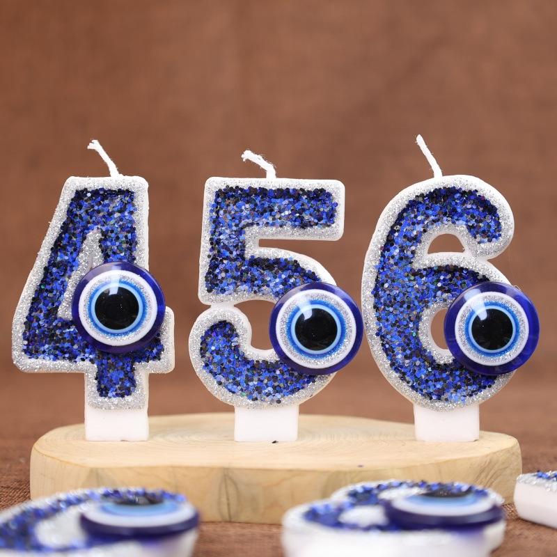 Digitale Geburtstagskerze, Kuchendekoration, Party, handgefertigt, DIY, digitale Kerze, Teufelsauge