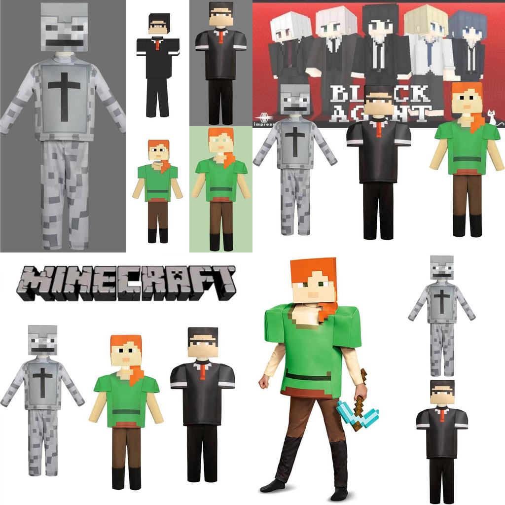 Minecraft Kinder Strapazierfähiger Polyester Alex Anzug Cosplay Spiel Performance Kleidung Für Halloween Weihnachten Requisiten