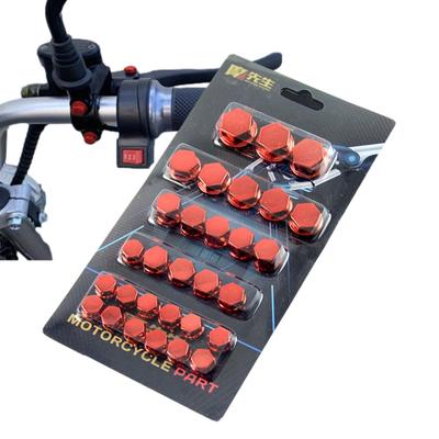 Motorcycle Engine Head Cover Bolt Caps | Set of 30 Decorative Bolts Heads |