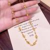 Vietnam Gold Disco Beaded Cat Eye Necklace - Elegant Women's Light Luxury Clavicle Chain