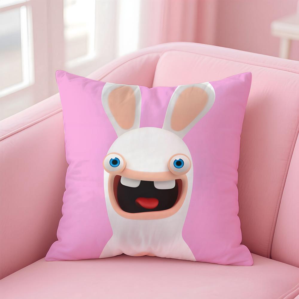 popular anime R-RabbidsS Cushion Cover Comfortable Reversible Pillow Cover Ideal for Car Sofa Bedroom & Beyond