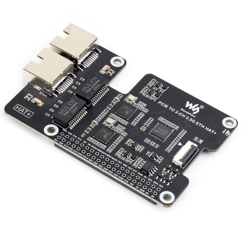 Raspberry Pi 5 PCIe To Dual 2.5G Ethernet Adapter Board - Driver-Free