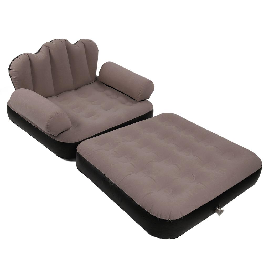Dual Purpose Inflatable Sofa Chair Multifunction Folding Inflatable Sofa Bed and Inflatable Chair for Indoor Outdoor