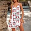 Women's Casual Sundress With Pockets Summer Boho Beach Dress Floral Blouses For Women T-Shirts Dress V Neck Loose Tank Dresses