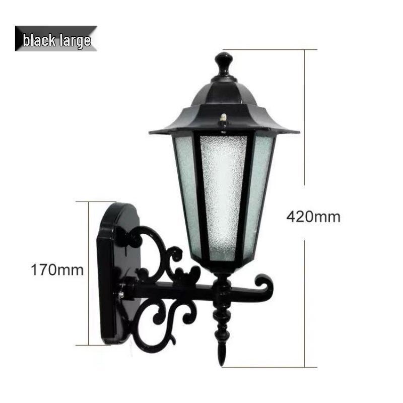 Retro Hexagonal Antique Bronze Waterproof Outdoor Wall Light for Balcony, Corridor, Garden, Villa
