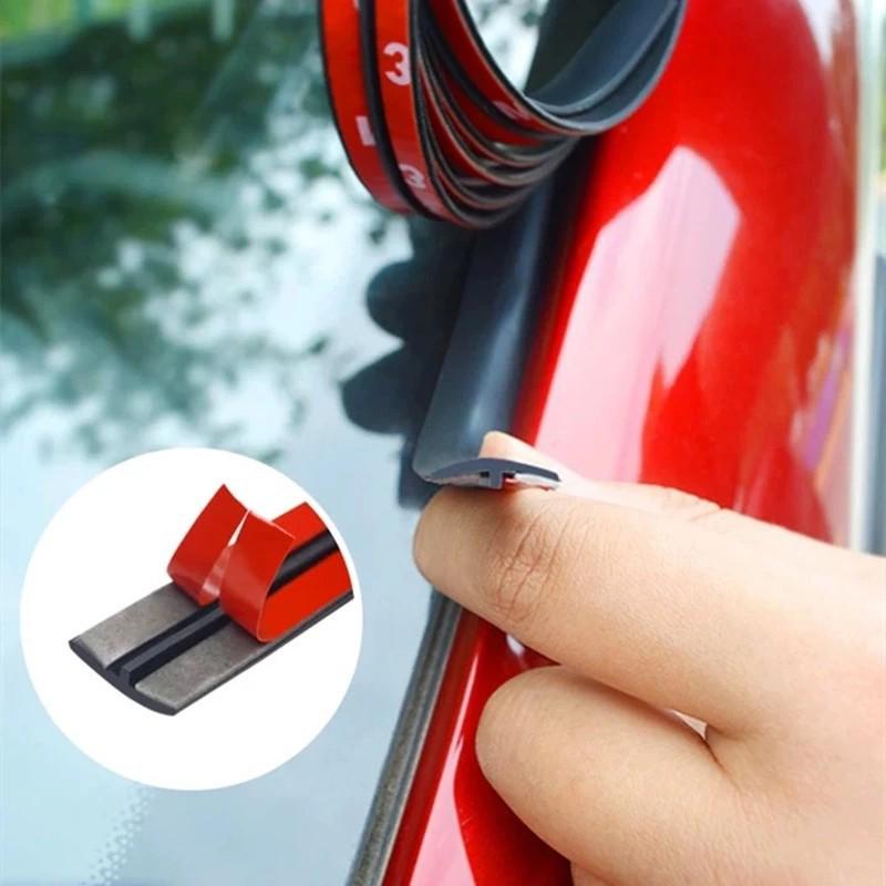 T-Shaped Car Sealing Strip for Windshield, Sunroof, and Tailgate - Soundproof and Waterproof.