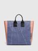Torba typu Tote z denimu w stylu patchworku L X08065P4219 UNI Blue H0507 [Diesel] damska