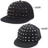 Sunshade Hip Hop Hat Adjustable Baseball Cap Casual Rivet Flat Hat  Men and Women's