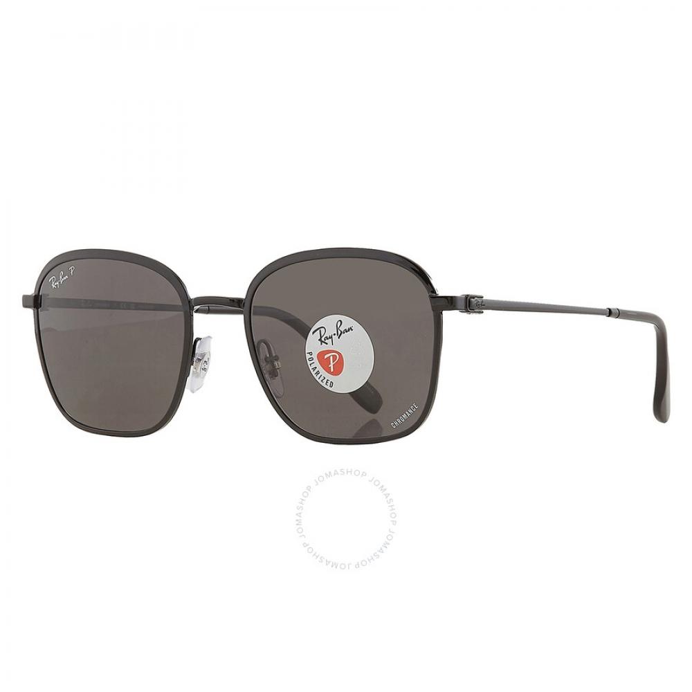 Ray Ban Polarized Dark Grey Square Unisex Sunglasses Rb3720 002 K8 55