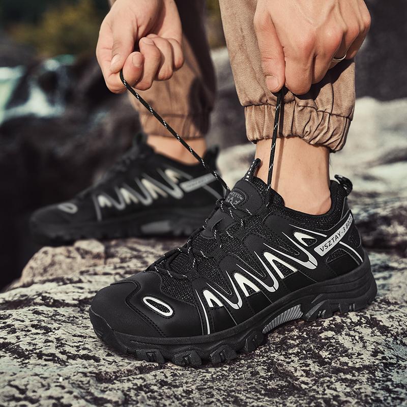 Rock climbing shoes Oxford cloth waterproof hiking shoes outdoor hiking shoes tire sole non-slip sneakers