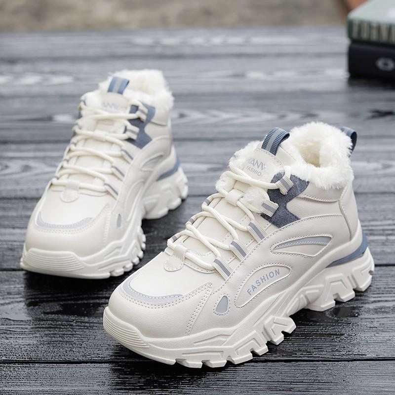 Snow boots velvet student dad shoes autumn and winter new sports warm cotton shoes