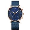 RORIOS Analog Stylish Quartz Movement with Mesh Waterproof Sport Perfect Navy Men's Multi-Hand Watch, Band, Watch, Gift,